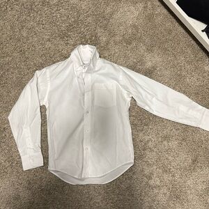 Youth 12 long sleeve shirt, white wrinkle free